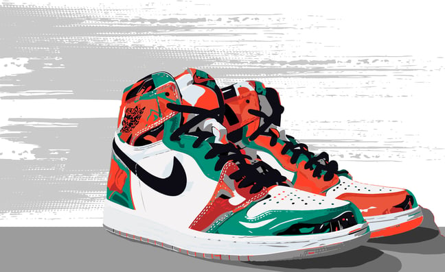 pair of Nike Air Jordan shoes