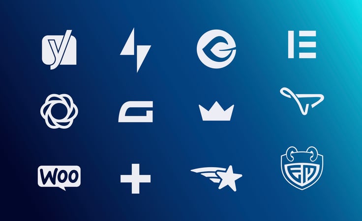 a board of logos