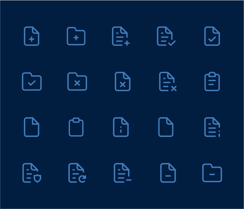 Icons grid