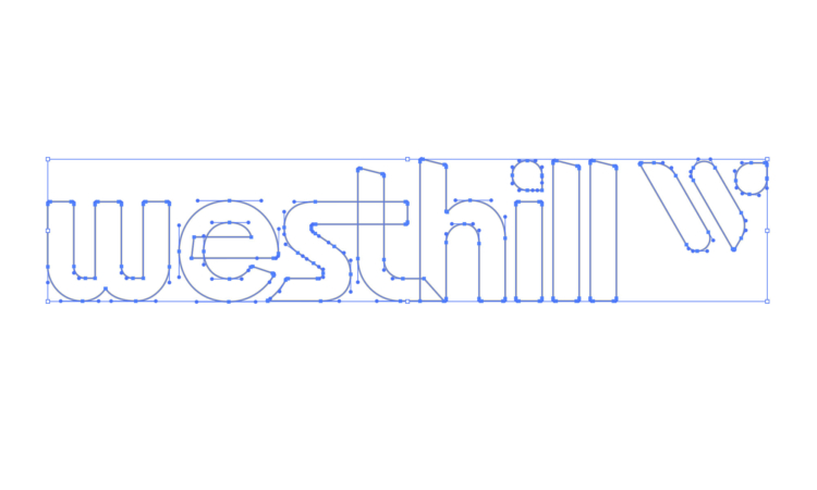 westhill Logo Process Vectorizing Logomark